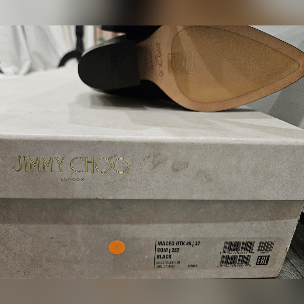 Jimmy Choo 100% Leather Maceo 85mm Over-The-Knee Boots - Picture 14 of 15